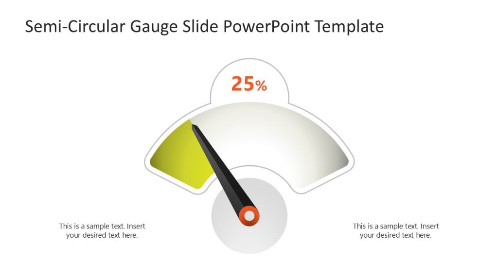 Meter Slide - Semi-Circular Gauge PPT Template - SlideModel