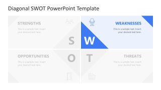 Diagonal SWOT Analysis Template Design 