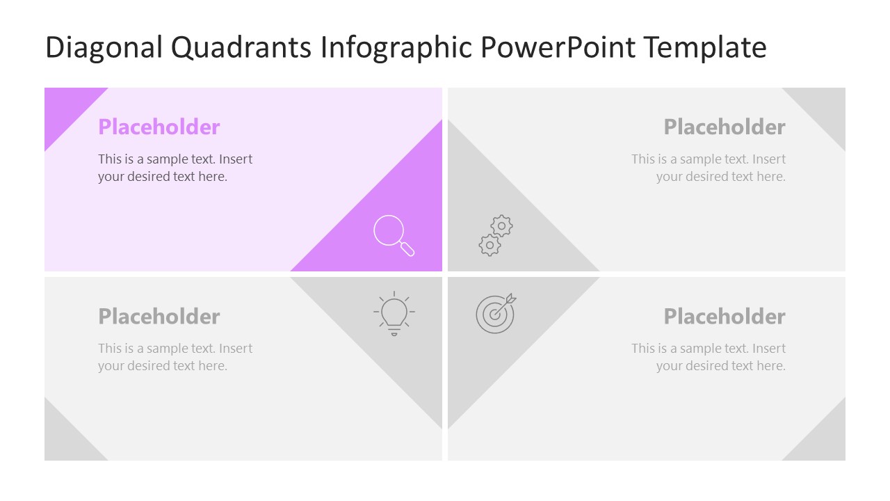 Diagonal Quadrants PowerPoint Template