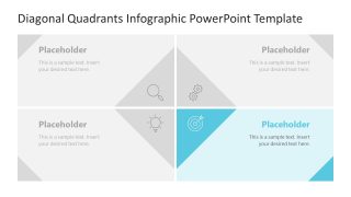 Engaging Diagonal Quadrants PPT Template Layout 