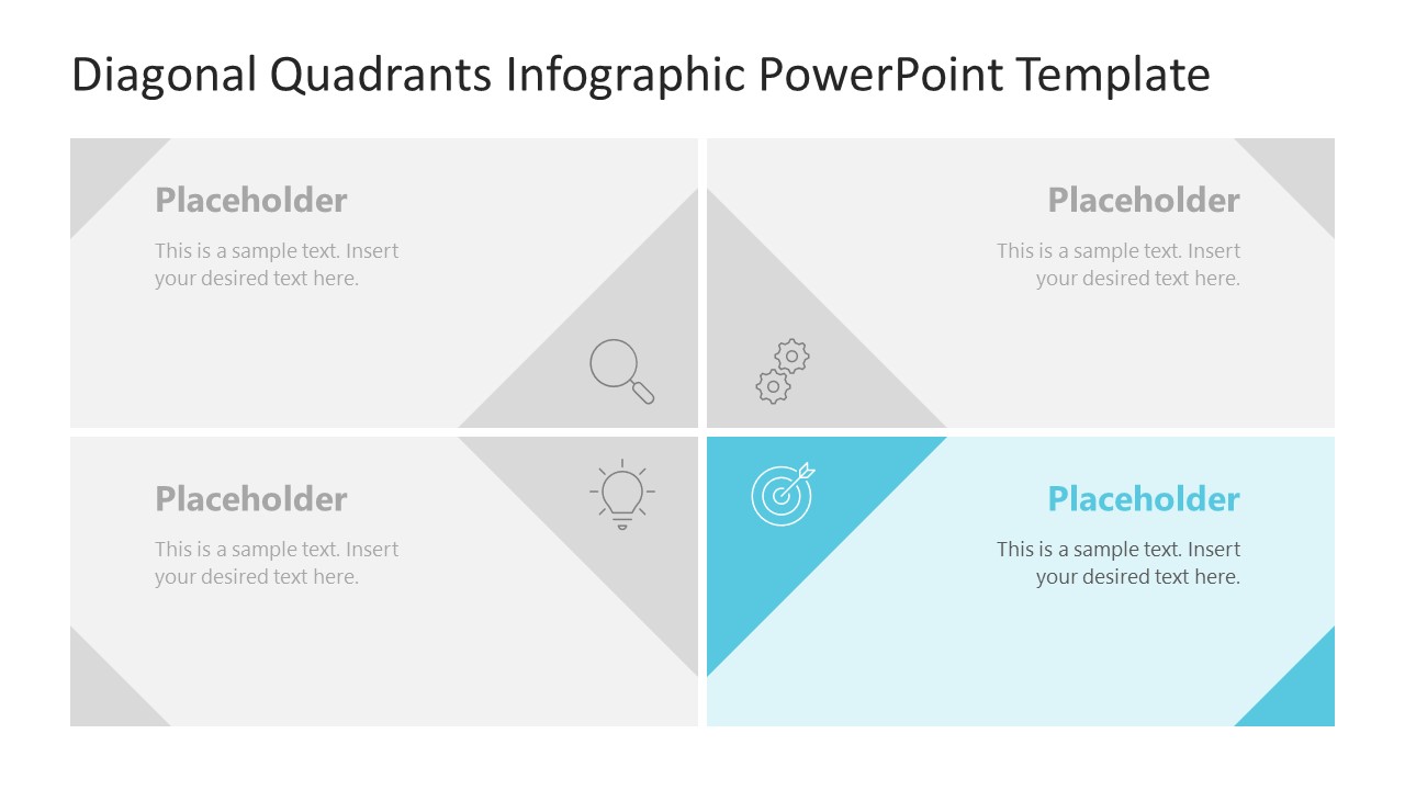 Diagonal Quadrants PowerPoint Template