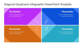Diagonal Quadrants Infographics Diagram PPT Template 