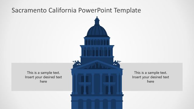 Sacramento California Template Slide with City Tower