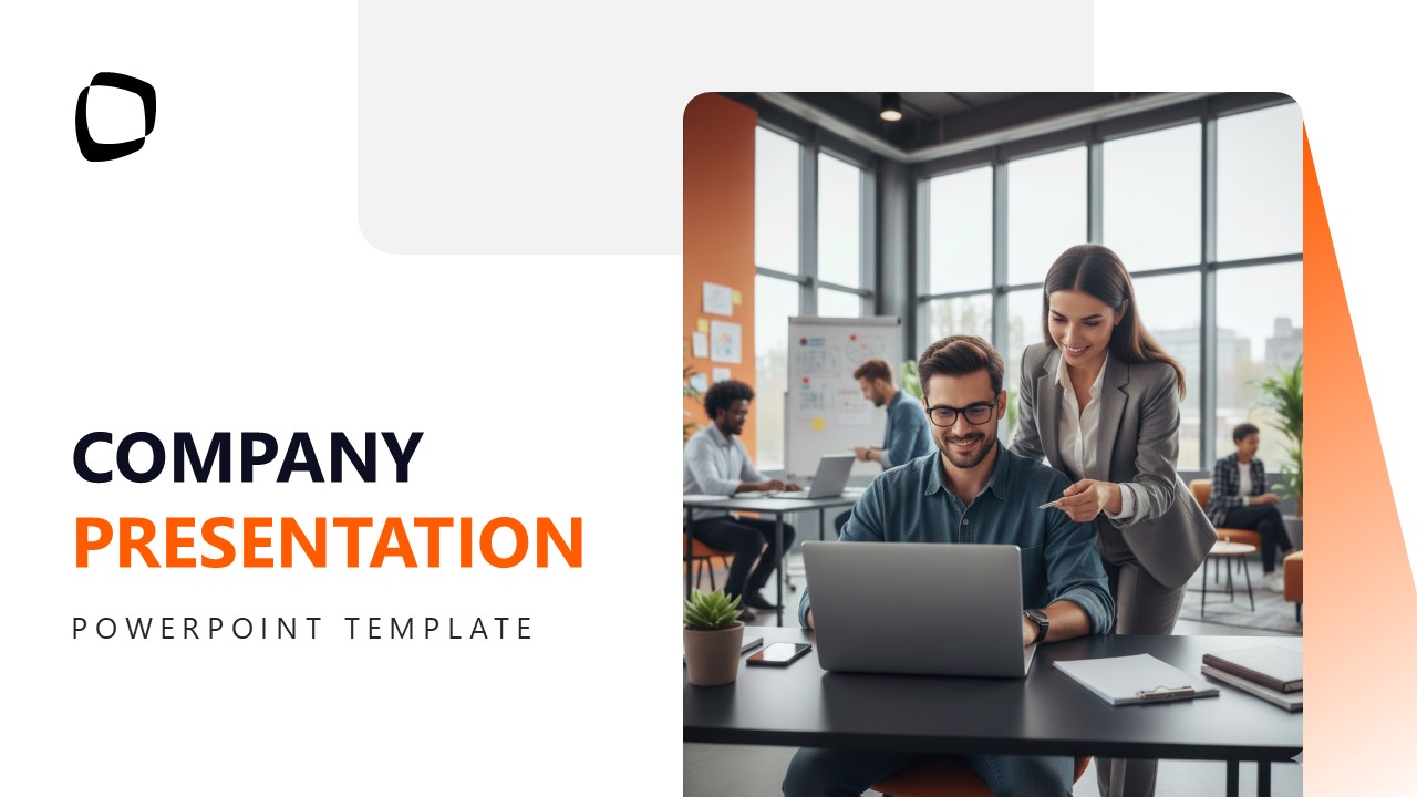 Light Company Presentation PowerPoint Template