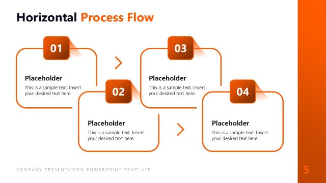 Horizontal Process Flow Template – Light Company Profile Template