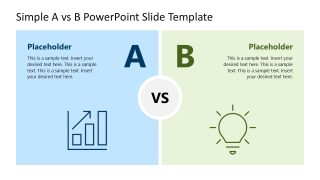 Simple A vs B PPT Slide Template