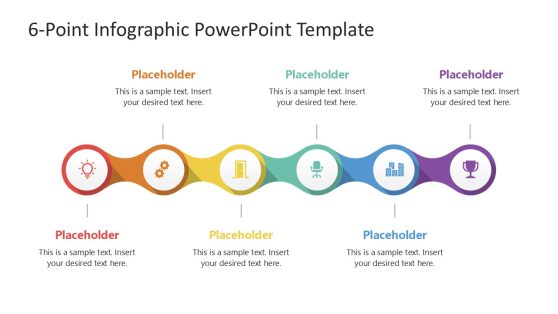 Linear Diagram - 6-Point Infographic Template