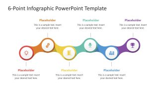 6-Point Infographic Template with Icons Array 