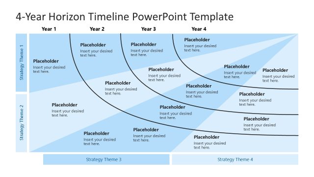 4-Year Horizon Timeline PowerPoint Template