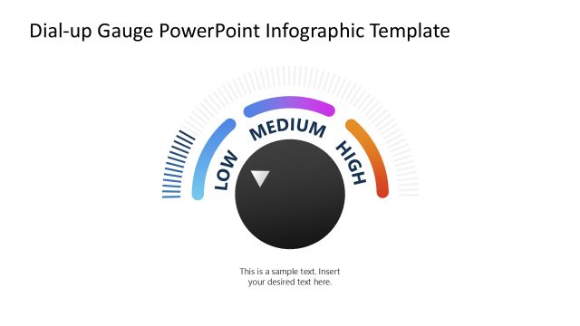 Editable Dial-up Gauge Infographic PPT Template