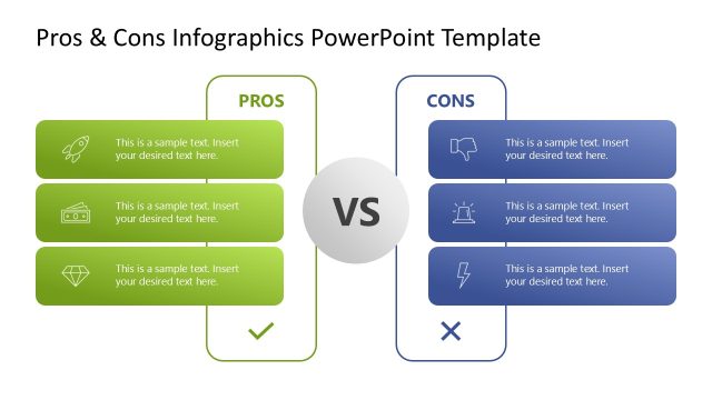 Pros & Cons Infographic PowerPoint Template