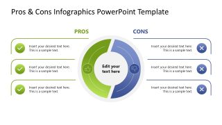 Pros & Cons Infographic Diagram Slide  