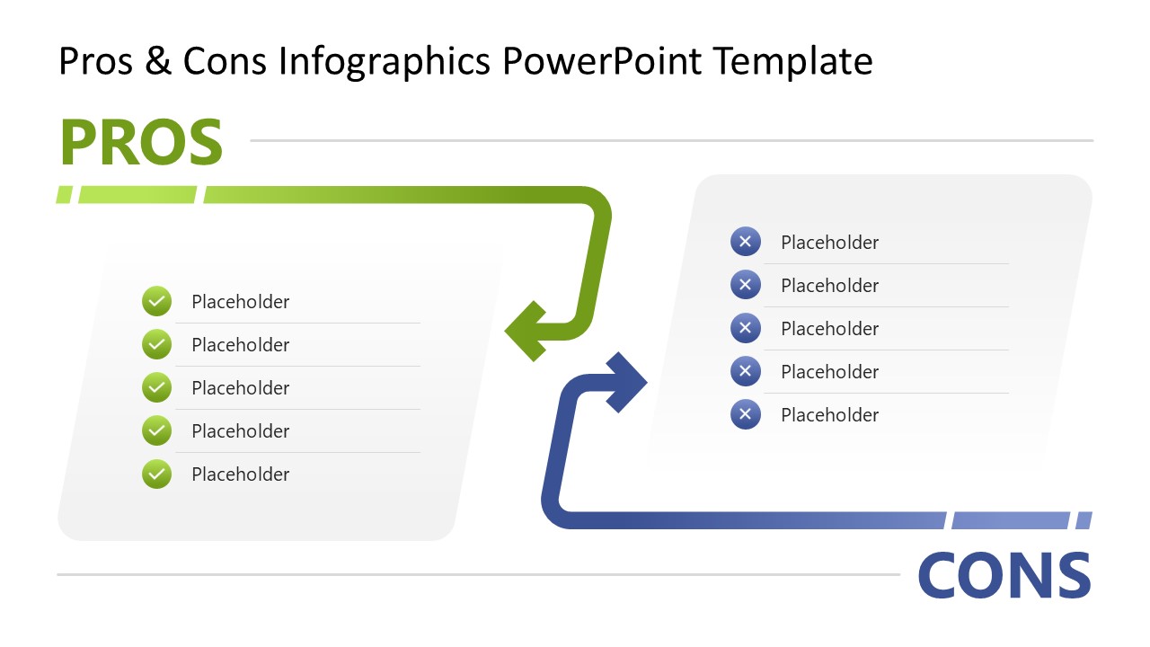 Pros & Cons Infographic PowerPoint Template