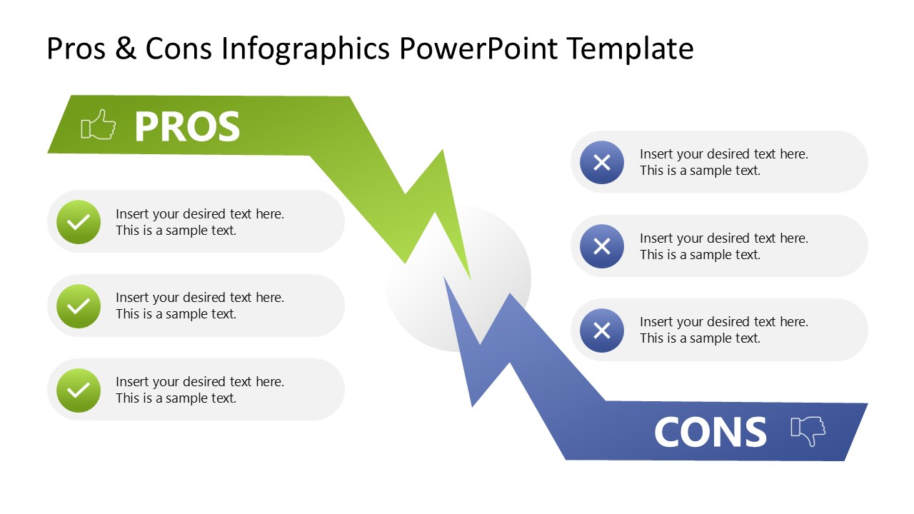 Pros & Cons Infographic PowerPoint Template