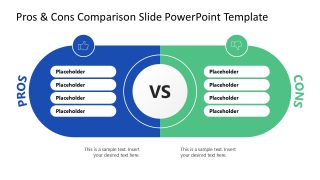 Pros & Cons Comparison Template Slide 