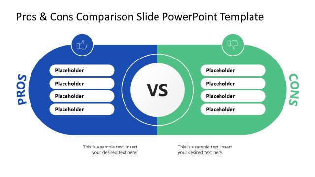 Pros & Cons Comparison Slide PowerPoint Template