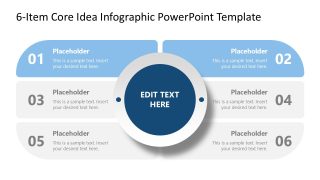 6-Item Core Idea Infographic Slide PPT Template
