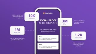 Phone Screen Slide with Bright Background for Social Proof Presentation