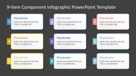 Customizable 9-Item Component Infographic Template - SlideModel