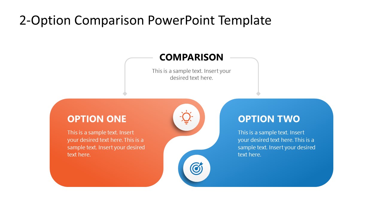2-Option Comparison Slide Template 