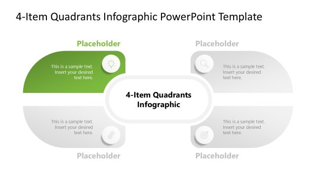 4-Item Quadrants Infographic PowerPoint Slide