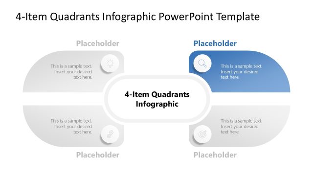 Customizable 4-Item Quadrants Infographic PPT Template