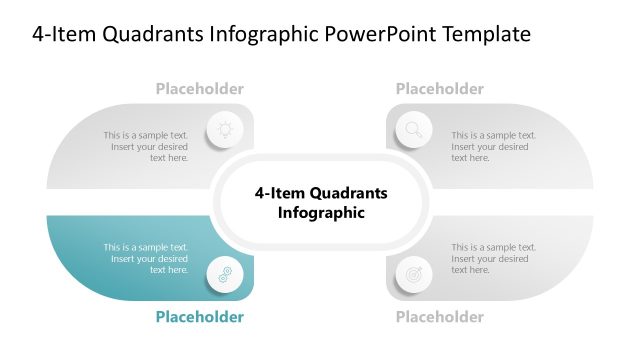 4-Item Quadrants Infographic PPT Layout