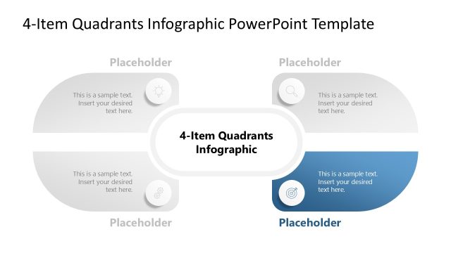4-Item Quadrants Infographic Template PPT Slide