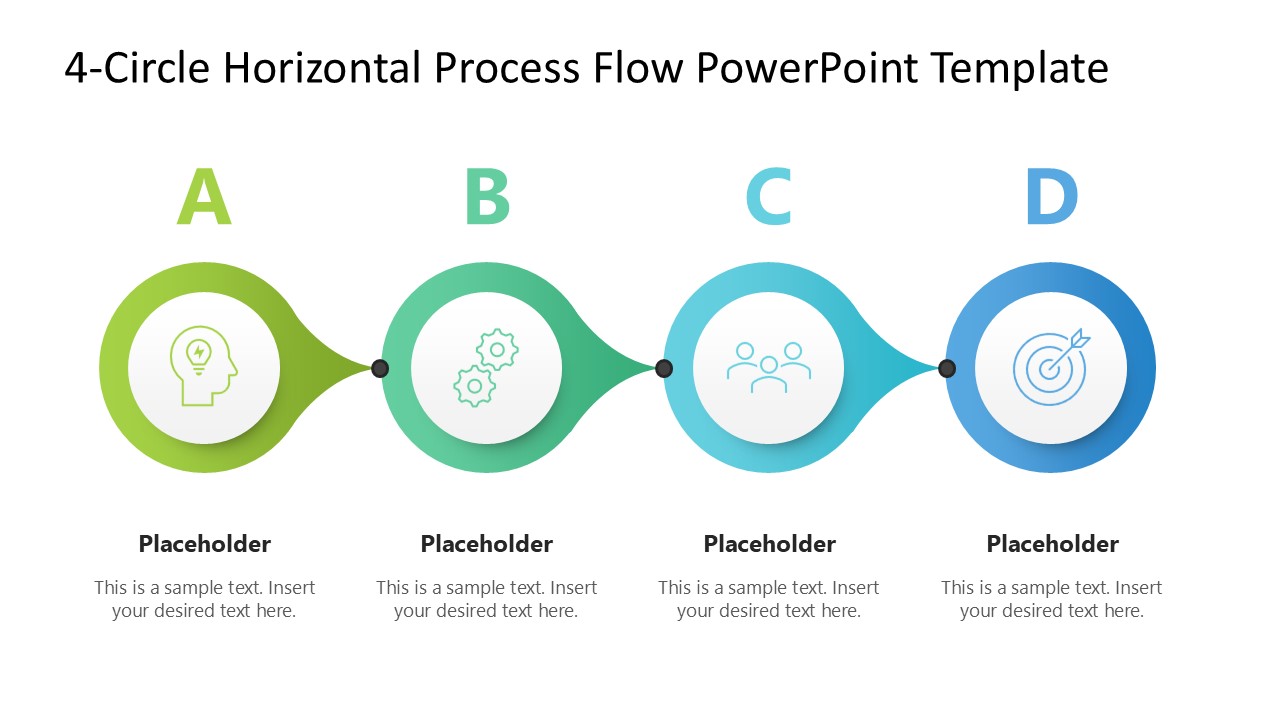 Four Step Circular Shapes Process Diagram