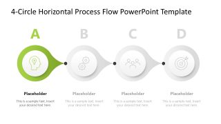 PowerPoint 4-Circle Horizontal Diagram Template