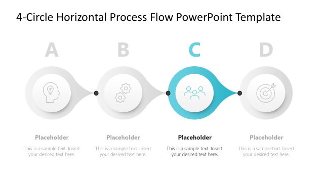 Four Step Infographic Circular Items Diagram