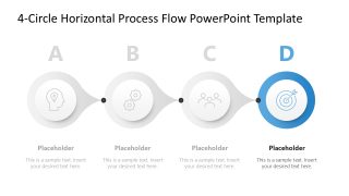 Horizontal Process Diagram with Connected Circular Shapes