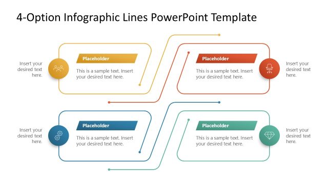 4-Option Infographic Lines PowerPoint Template
