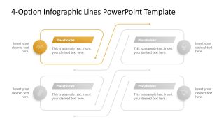 4-Option Infographic Lines Template Slide 