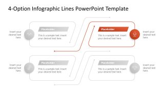 Color Highlight Slide - 4-Option Infographic Lines Diagram 