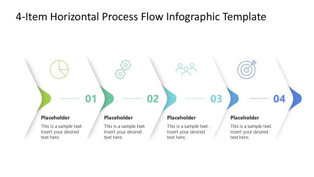 4-Item Horizontal Process Flow PowerPoint Template