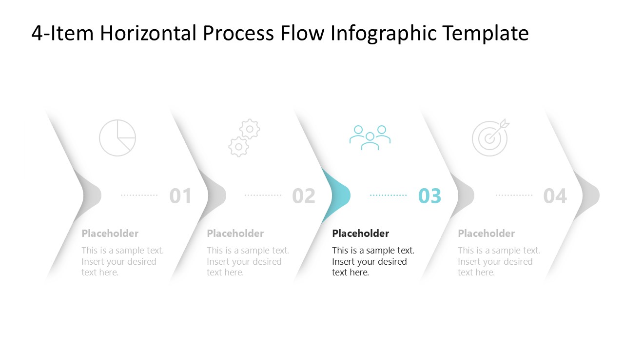 4-Item Horizontal Process Flow PowerPoint Template