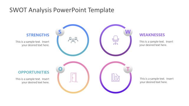 Editable Thin SWOT Analysis PPT Layout