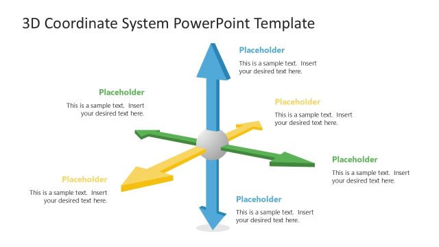 3D Coordinate System Infographic PowerPoint Template