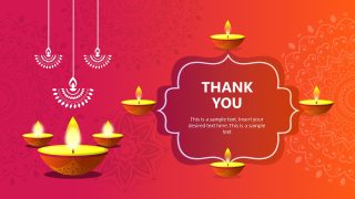 Diwali PPT Slide with Oil Lamps 