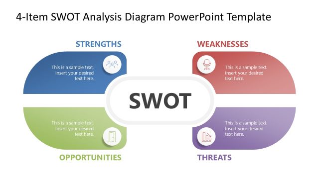 4-Item SWOT Analysis PowerPoint Template
