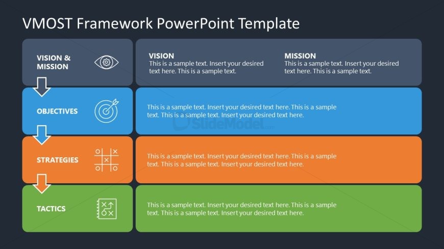 Editable VMOST Framework Template Layout - SlideModel
