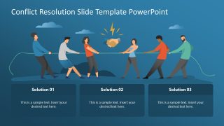 Conflict Resolution Metaphor Template with Human Silhouettes