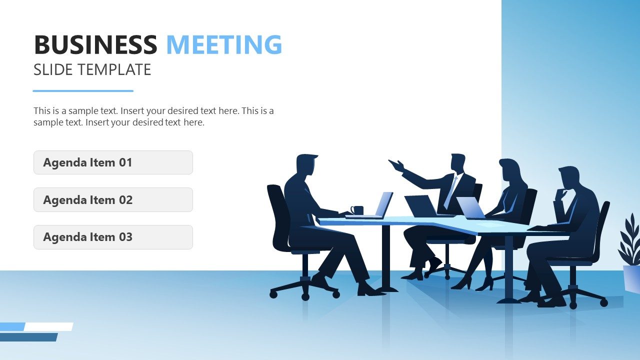Business Meeting Slide PowerPoint Template