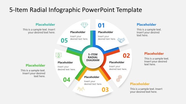 5-Item Radial Infographic PPT Diagram Template