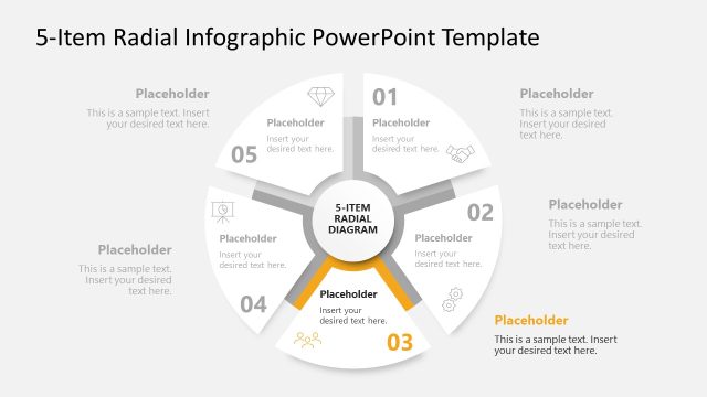 5-Item Radial Infographic Template Layout