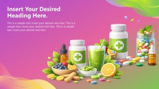 Nutraceutical PPT Template with Colorful Product Images  