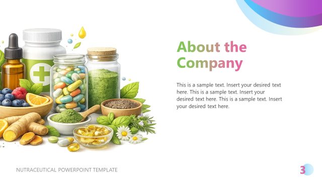 About the Company Slide – Nutraceutical PPT Template