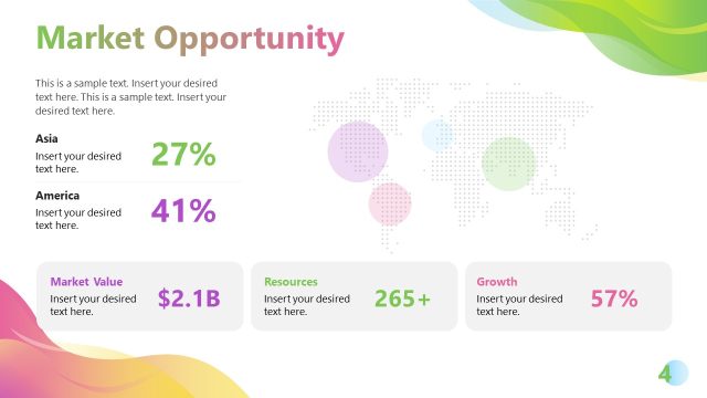 Market Opportunity Data Slide with Chart