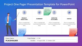 Project One Pager Template with Sticky Notes 